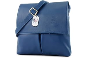 Craze London Double Pocket Genuine Italian Leather Cross body Messenger Shoulder Bag