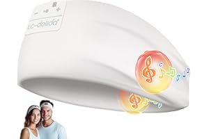 LC-dolida Słuchawki do spania, Bluetooth, opaska na czoło, do spania z Bluetooth V5.4, bezprzewodowe słuchawki Bluetooth 15 + godziny odtwarzania, opaska na głowę z Hi-Fi, ergonomiczne gadżety Tech