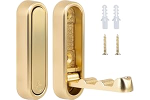 YIWONFU 4 Pièces Porte Manteau Mural, Aluminium Crochet mural pliable en métal Porte Manteau Mural Patères pour Vêtements, Sacs, Serviettes, pour Chambre, Salle de bain, Cuisine (Or 2 PCS)