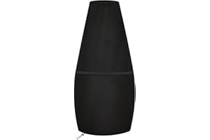 Dokon Large Chimenea Cover Waterproof Chiminea Covers Windproof Anti-UV Heavy Duty Oxford Fabric Outdoor Chimney Cover, Garden Patio Heater Covers (122x21/61cm) - Black