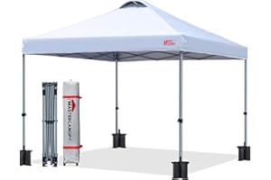 MasterCanopy 3 x 3 m Pop-up-Pavillon Faltpavillon Festzelt mit Entlüftung für Markt, Garten, Events, Weiß