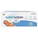 WaterWipes Original Salviette Senza Plastica per Bebè, 360 Unità, 6 Confezioni, Salviette Umidificate al 99,9% a Base di Acqu
