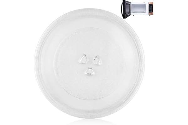 WinGluge Mikrovågsugnsplatta av glas 24,5 cm, mikrovågsplatta, roterande glasplatta mikrovågsugnsaccessoar, ersättningsroterande platta Y-formad, inte kompatibel med Whirlpool, Samsung och Toshiba