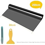 kefflum Auto Scheinwerfer Folie Tönungsfolie Aufkleber Rückleuchten Blinker Nebelscheinwerfer Aufkleber Hellschwarz (200 * 30