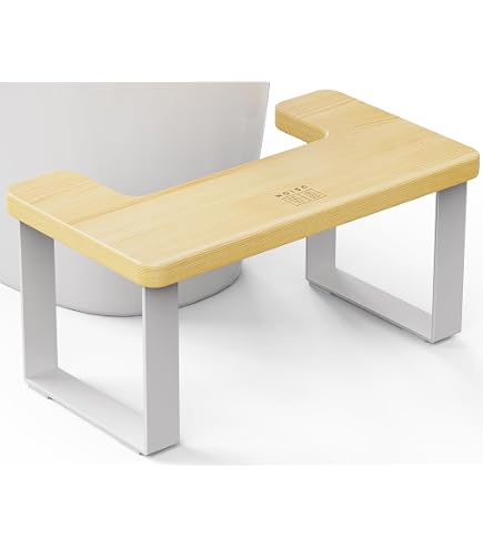 HOLANA Kothocker Aus Akazienholz – Ergonomischer Hocker Für Natürliche Hockposition | 44,5 X 25,4 X 22,9 Cm | Rutschfeste Oberfläche