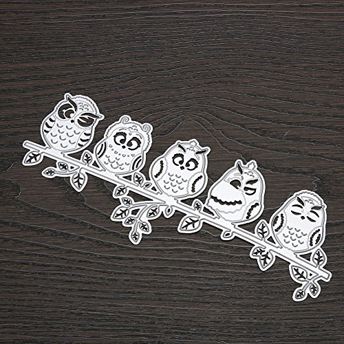 Amazingdeal365 Eulen Familie ! Metall Form Schablonen Schneiden DIY Dekor Sammelalbum Karten Buchzeichen Lesezeichen als Geschenk für Freunde Geburtstag Kinder,Kindergarten Hobby Schule Handarbeit Unterricht usw. Ein tolles Geschenk! - 6