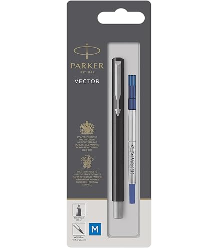 Penna A Sfera A Rullo Parker Vector - Standard GT - Finitura Oro - Inchiostro Blu