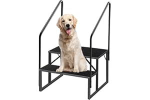 ANYU FURNITURE Leiter 2 Stufen mit 2 Handlauf, rutschfeste Stahl Wohnwagen Trittstufe Poolleitern, Tragbare Trittleiter Für Wohnmobile mit Fünf Rädern, Haushaltsleiter Outdoor RV Stufenleiter