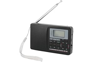BEWINNER Radio Numérique AM FM SW, Radios Portables à Ondes Courtes avec Affichage du Numéro de Bande, Fonction Mémoire, Prise en Charge du Stockage de 88 Canaux, Radio de Poche avec Touches Rétroéclairées Pou