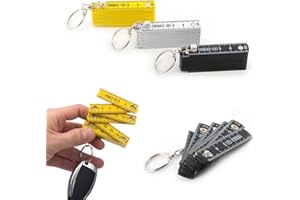 BIGBUY GADGET Un Mini Porte-clés Mètre 50 cm - Couleur aléatoire : noir, blanc ou jaune - Mesurer Règle Rétractable Ruban Mesureur