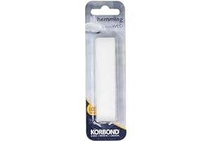 Korbond 110041 Cinta Termoadhesiva para dobladillos, para Pegar Tela y Hacer Manualidades sin Coser, ideal para Orillas, Pantalones, Vaqueros, Parches y Uniformes, 2 cm x 10 m, White