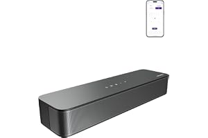 ULTIMEA 2.1-kanals TV-ljudbar med inbyggd subwoofer, allt-i-ett soundbar för TV, dator och spel, appkontroll, 132 W toppeffek