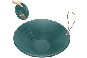 GARQITWAN Goldwaschpfanne, 260 Mm Kunststoff Goldpfanne für Goldwaschen, Grünes Goldwannenbecken für Nugget Bergbau Wanne Klassifizierer Waschsieb Zubehör für Manuelle Goldwaschanlage Ausgräbt