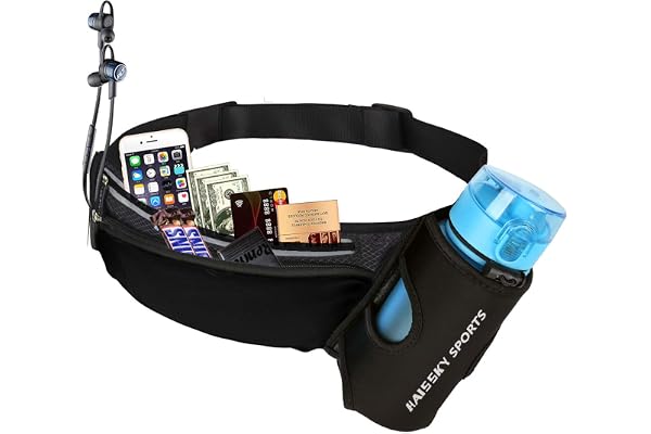 Ceinture de Course, Sac Banane de Sport Etanche Sacoche Running Belt Réglable pour iPhone X 8 7 Plus Samsung S9 S8 Plus Téléphones Jusqu’à 6.5", Convient pour Gym,Voyage,Escalade,Randonnée,Vélo