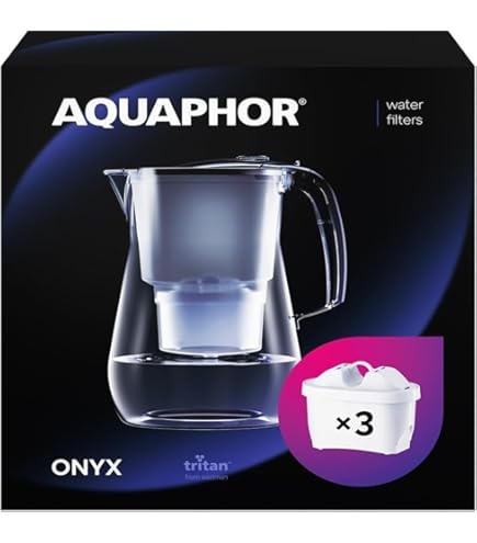 Jarra Filtradora De Agua Wessper De 3 Litros - Cristal Borosilicato Con 2 Filtros, Compatible Brita Y Dafi - Negro