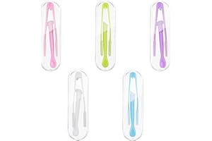 ZFRITP 5pcs Ventouse Lentille,Ventouse Lentille Souple,Ventouse Lentille Rigide,Applicateur Lentille De Contact, Lentilles Souples Avec Flacons Sans Ventilation Et Pinces À Épiler