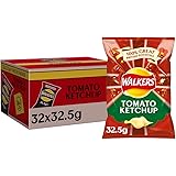 Walkers Tomato Ketchup Crisps Box, 32.5 g (Case of 32)