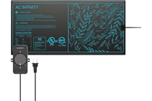 AC Infinity SUNCORE S3, Waterproof Seedling Mat with Heat Controller 25x50cm, UL & MET Certified Heating Pad, for Indoor Gardening, Hydroponics, Germination, Cloning, 10" x 20.75"