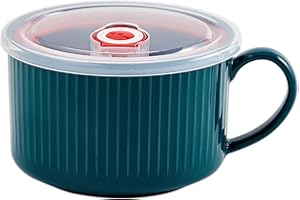 TUYINES Duży kubek ceramiczny - miska na płatki śniadaniowe, kawa, zupa, sałatka, ramen z uchwytem - 700 ml XXL