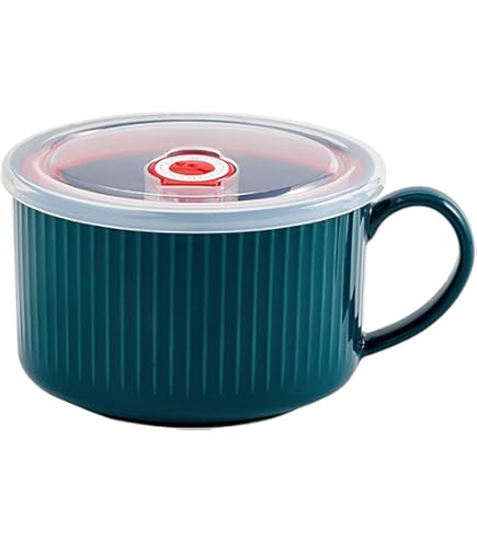Bocguy Keramische Soepkom Met Handvat - 900 Ml, Magnetronbestendig, Perfect Voor Soep, Pasta & Ontbijt