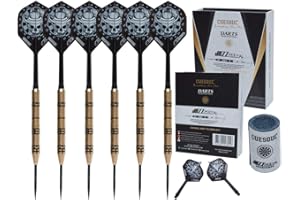 CUESOUL Jazz-Metal 21g Juego de Dardos de latón Recubierto con Punta de Acero con vuelos Integrados AK5