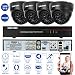 Produktbild OWSOO 4CH Kanal CCTV Überwachung DVR Security System Voll 960H/D1 800TVL HDMI P2P Cloud Network Digital Video Recorder + 4 * Indoor Infrarot-Dome-Kamera + 4 * 60ft Kabel