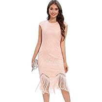 Vrouwen Great Gatsby Jurk Rood Gefranjerd Brullend 20s