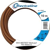 Electraline 13151 &ndash; Single Pole Cable FS17, Section 1 x 2.5 mm&sup2;, Brown, 10 m