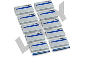 Lamy t10 lot de 50 cartouches d'encre-bleu (10 x 5 cartouches d'encre pour stylo plume) 10er Pack
