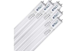 ‎ELITE eLITe LED Röhre T8, 150cm, sehr hell, 3250lm, 24W, 865, 6500 Kelvin, Tageslichtweiß, 330 Grad, homogenes Licht, Glas, langlebig 50.000h, 5 Jahre Garantie, 27mm Durchmesser, inkl. Starter, 5 Stück