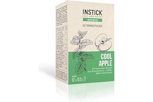‎INSTICK JUST ADD WATER INSTICK Extracts Cool Apple | Zuckerfreies Instant-Getränk mit Krauseminze-Extrakt und natürlichem Apfel-Aroma | 1 Packung für 12 x 0,5 L Getränkepulver vegan, kalorienarm, leicht gesüßt