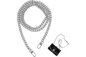 YUE QIN 120 cm Chaine Pour Sac a Main Chaîne de Remplacement avec Fermoirs Griffe Pivotants Chaîne pour Fille Sac à Bandoulière Sac à Main Porte Monnaie