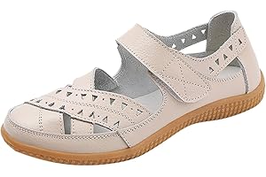 GENERIC Sommerschuhe Damen Bequeme, Flach Elegant Sandaletten Hohl Atmungsaktiv Sportschuhe Damen Freizeit Mit Weiche FußBett Sandalen Breite FüßE Leicht Verstellbare Klettverschluss Walking Schuhe