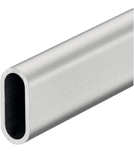 Tubo Per Armadio Appendiabiti | Asta In Metallo Cromato Ovale 22x15mm - Lunghezza 600-900mm - Foto 11