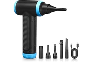 Kairiyard Mini souffleur de poussière électrique pour PC, 60000-100000 tr/min, vitesse réglable, pour ordinateur portable, clavier, voiture, canapé, équipement de bureau.