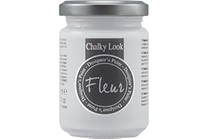 FLEUR DESIGNER'S PAINT | Pittura ad Acqua, Effetto Gesso Naturale, Extra Opaca, Fleur Chalky F61, Colore All About Grey, Made in Italy, Formato da 130 ml