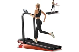 UMAY 4 en 1 Cinta de Correr Plegable con Inclinación 15%,10KM/H Walking Pad,Amortiguación y Motor Silencioso de 2,5CV Cinta de Andar Plegable Puede, Soportar 136 KG