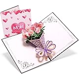Card for Mother's Day,Deesos Birthday Card for Mum Special,3D Pop Up Greeting Card with Beautiful Paper-Cut,Best Gift for Mum's Birthday, Envelope Included