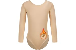 Kaerm Ballettkleidung Mädchen Body Kinder Winter Fleece Tanzanzug Langarm Tanzbody Stehkragen/Rundhals Turntrikot Wettbewerb Tanzkostüm