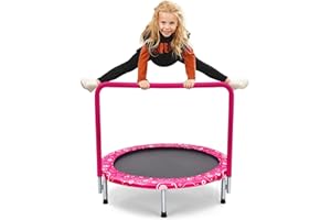 ‎COSTWAY COSTWAY φ92cm Mini Trampolin, Fitness Trampolin faltbar, Kindertrampolin bis 150kg belastbar, Gartentrampolin, Indoor- und Outdoortrampolin