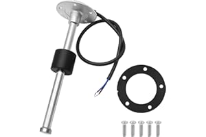 PIOUSUNT Boat Fuel Level Sender 200mm Marine Boat Fuel Level Sending Units Fuel Water Level Gauge Sensor Tank Indicator 5 Hole Fit for Fuel Water Level Gauge 0-190ohms