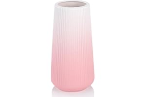 Keramik Vase, GUKJOB Blumenvase Keramik Vasen für Blumen, Dekorative Vasen für Pampasgras Deko, Modern Kleine Vase für Home Wohnzimmer Esstisch Bauernhaus Büro Dekor (Gradient Pink)