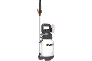 WORX WG829E.9 Akumulatorowy Opryskiwacz Ciśnieniowy 20 V Powershare, Pojemnik 5 L, Kompaktowy i Przenośny, Bezpieczna Pompa Sprężarki, 1 x Lanca, 1 x Pasek na Ramię, 1 x Dysza