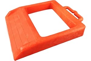 MERECE ROBLOCK Pallet Jack Chock Heavy Duty Wheel Chock, Pallet Jack Stopper for Truck 14.2" Length x 11.2" Width x 2" Height (1 Pack, Orange)