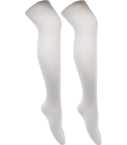 Kiiwah 2 Paires Chaussettes Haute Femme avec Nœud, Bas Autofixant Kiiwah 2 Paires Chaussettes Haute Femme avec Nœud, Bas Autofixant