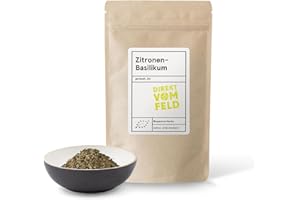 ‎DIREKT VOM FELD Direkt vom Feld® Zitronen-Basilikum | Eine Erfrischung für deinen Gaumen | BIO, gerebelt | 40g Nachfüllpack