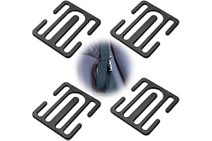 BQRKOTM 4 Stück Sicherheitsgurtversteller Universal Auto Sicherheitsgurt Clip, Sicherheitsgurt Hals Schutz Gurthalter Autozubehör für Alle Modelle Geeignet Sicherheitsgurt (Schwarz)