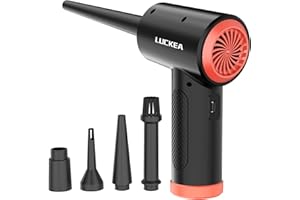 LUCKEA 51000RPM Electric Compressed Air Duster Cleaner for PC - Powerful Electronic Compressed Air Duster, 6000mAh Rechargeable Air Blower for Laptop, Keyboard, Alternative to Canned Air