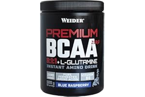 Weider Premium BCAA 811 + L-Gluamine (500g) Blue Raspberry Flavour with Vitamin B6; Sugar Free
