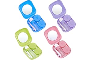 CINSERSR Kontaktlinsenbehälter 4 Stück Kontaktlinsen Einsetzhilfe Kontaktlinsen Box mit Kontaktlinsen Einsetzhilfe Halten Sie Kontaktlinsen Hygienisch und Sauber Kontaktlinsen Reiseset für Zuhause Reisen